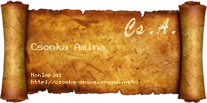 Csonka Amina névjegykártya